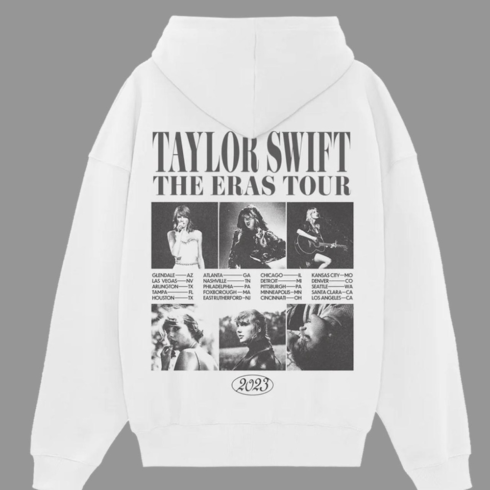 Taylor Swift White Eras Tour Hoodie